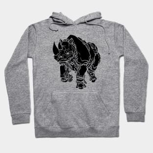 Rhino Mech (Black Shape) Hoodie